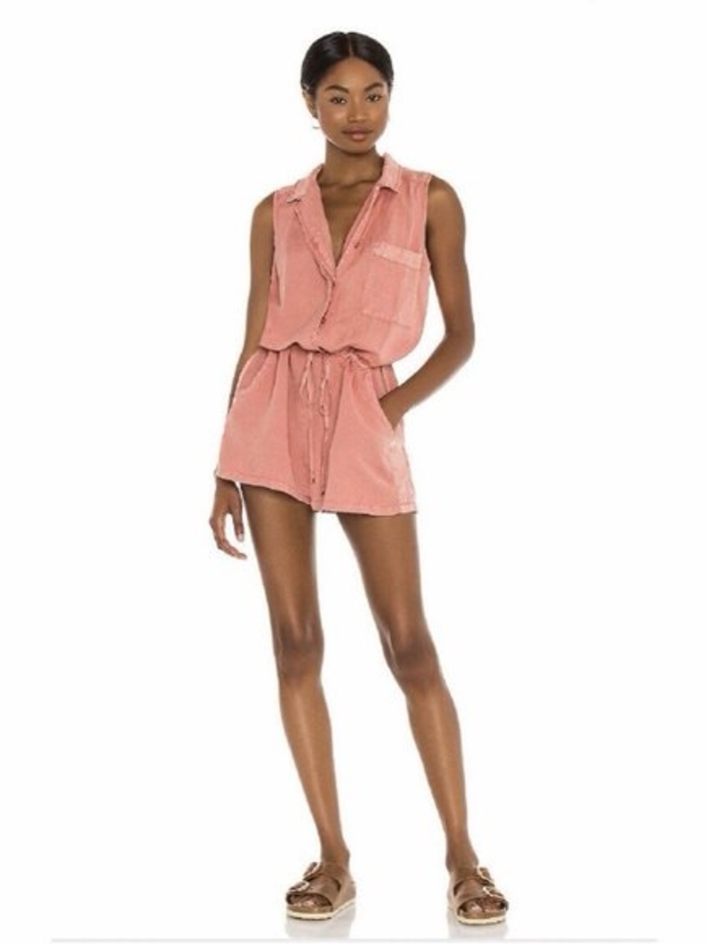 Young Fabulous & Broke YFB Linen Blend Romper